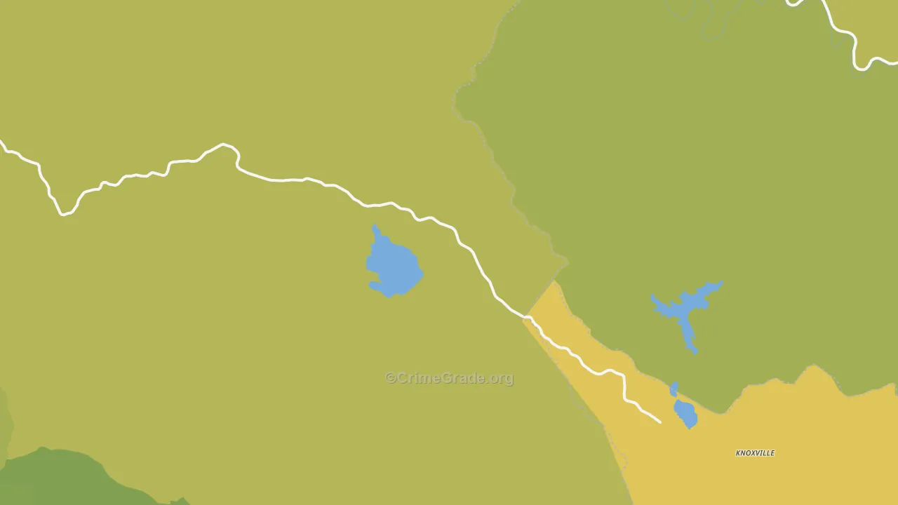 Rumsey, CA Map of Vehicle Theft Rates