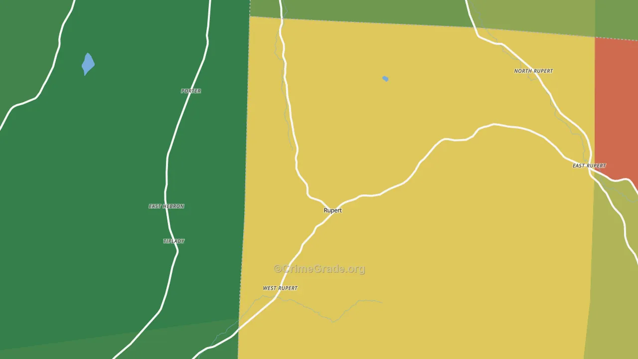 Rupert, VT Map of Vehicle Theft Rates
