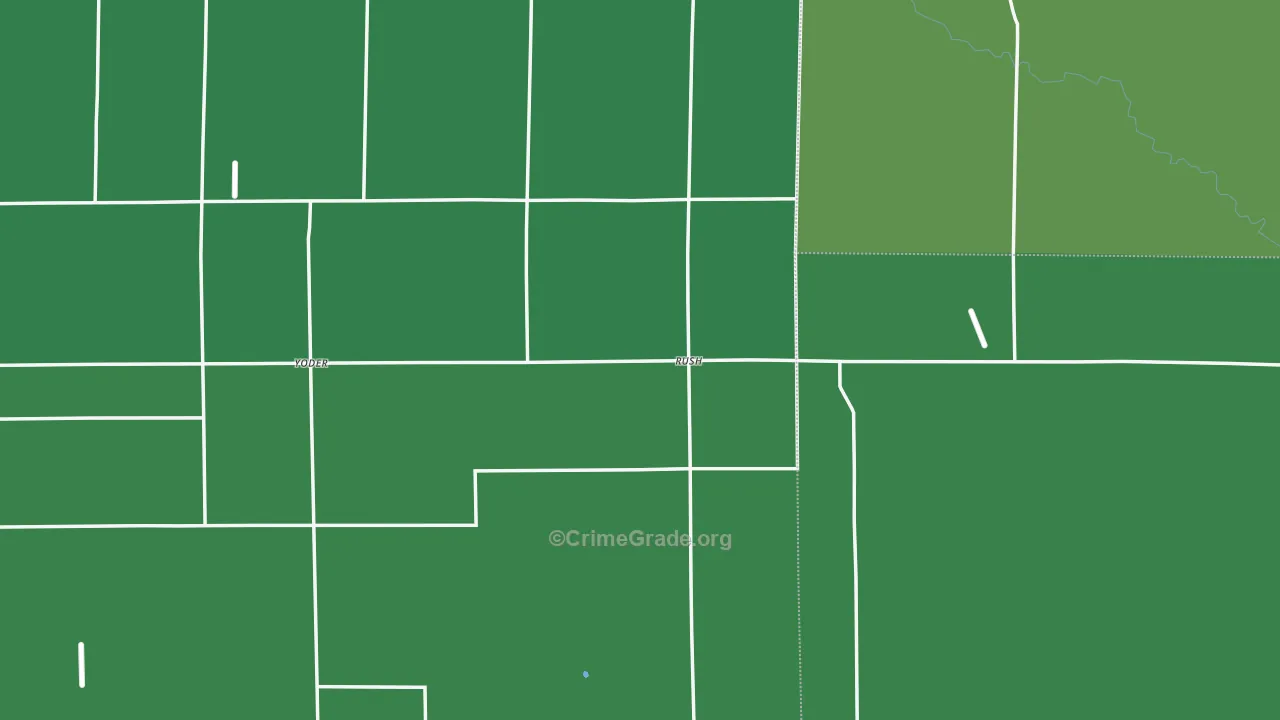 Rush, CO Map of Vehicle Theft Rates