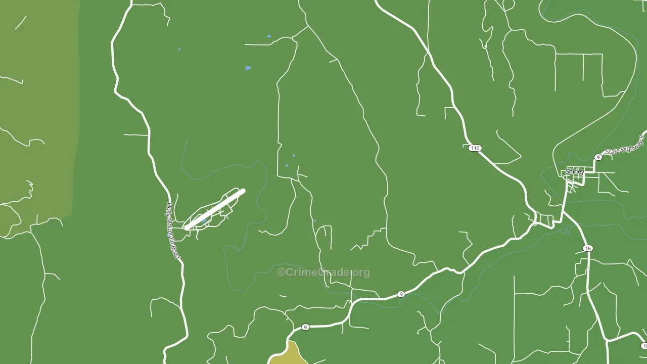 Rushing, AR Map of Vehicle Theft Rates