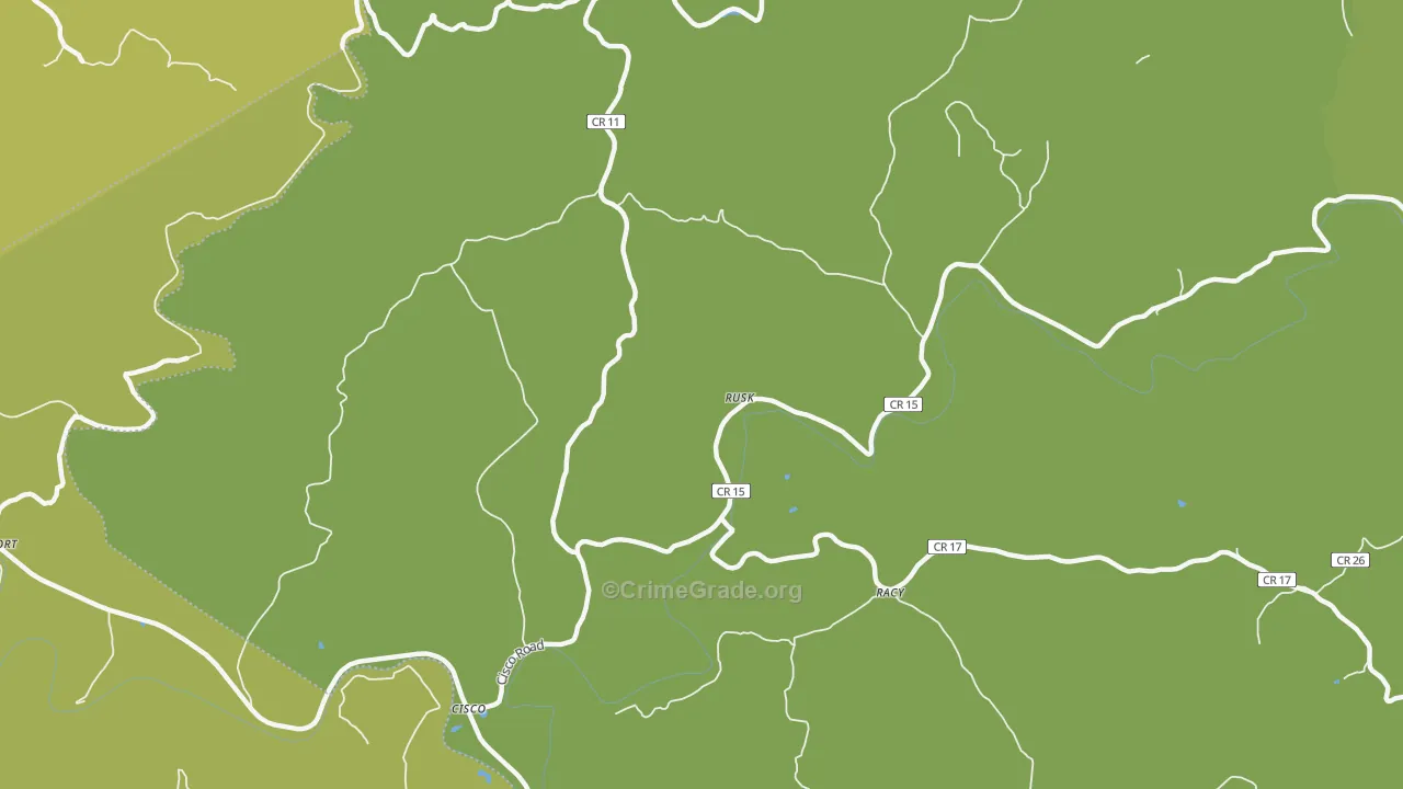 Rusk, WV Map of Vehicle Theft Rates