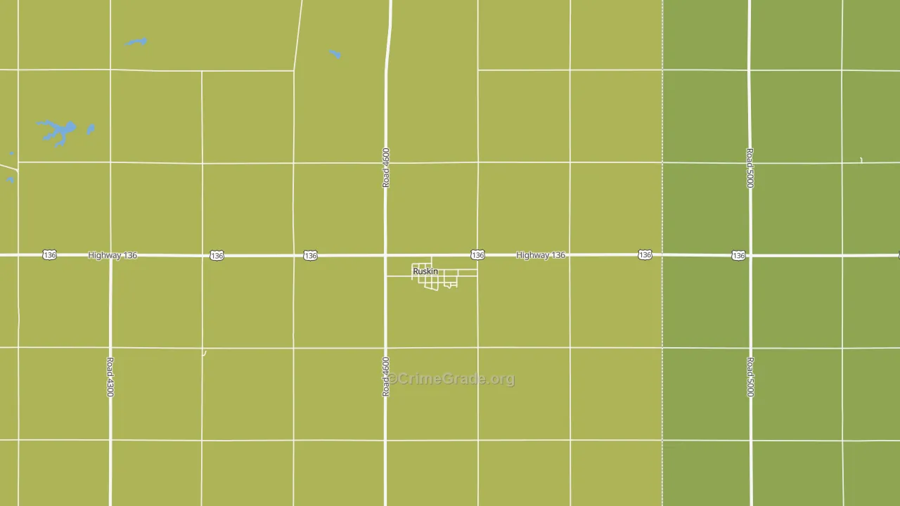 Ruskin, NE Map of Vehicle Theft Rates