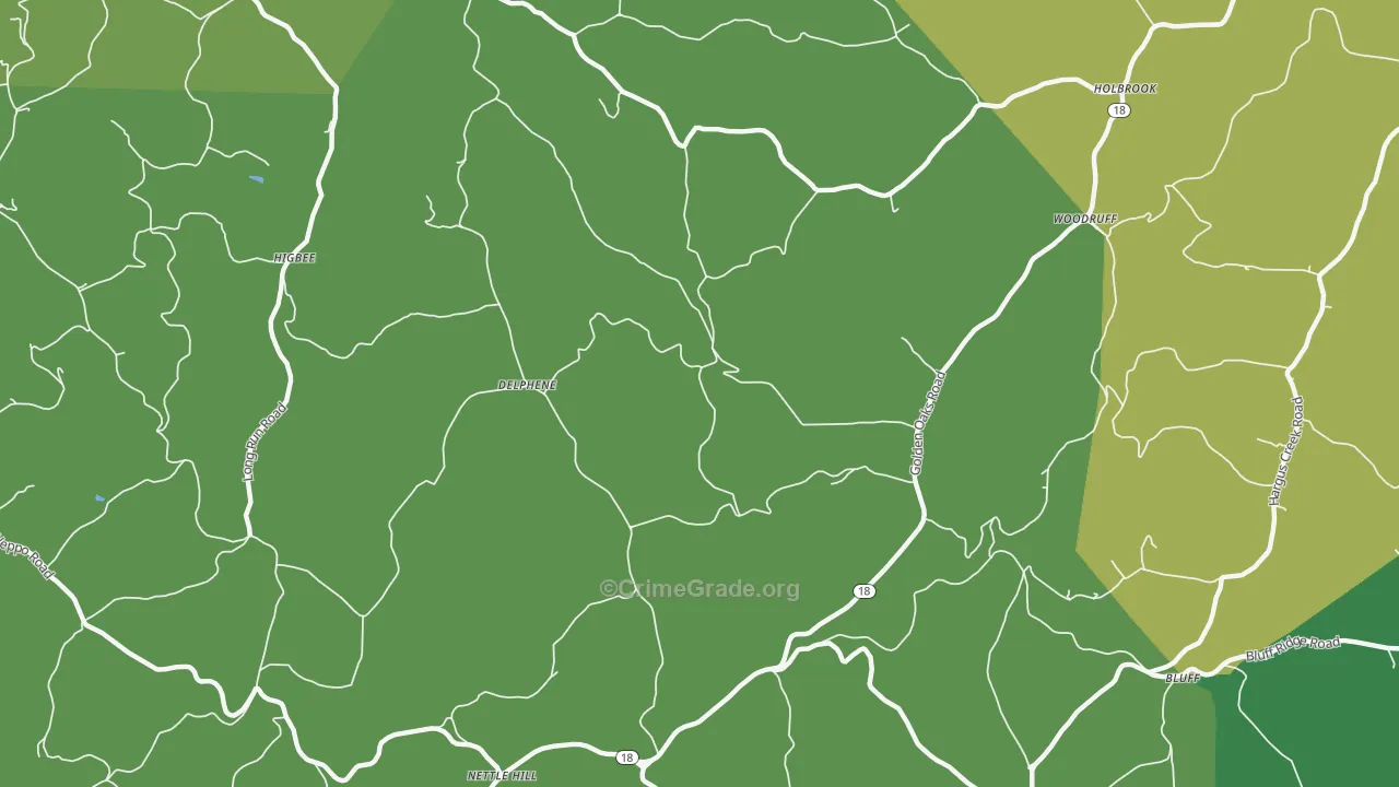 Rutan, PA Map of Vehicle Theft Rates