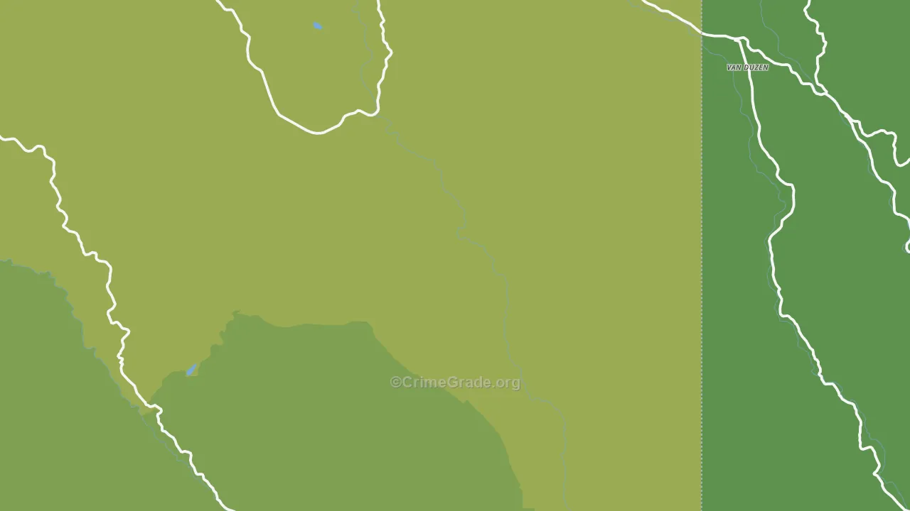 Ruth, CA Map of Vehicle Theft Rates