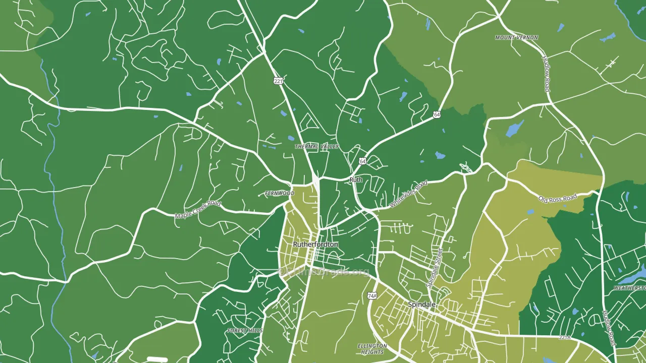 Ruth, NC Map of Vehicle Theft Rates