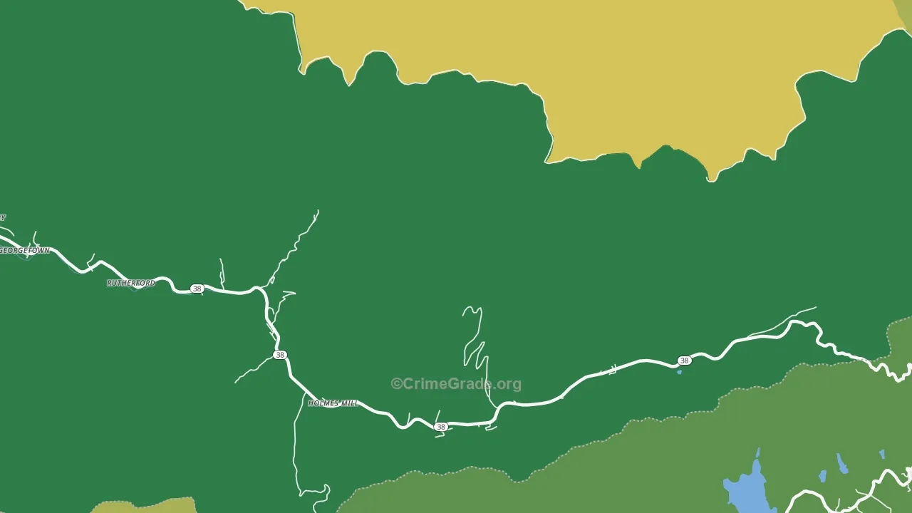 Rutherford, KY Map of Vehicle Theft Rates