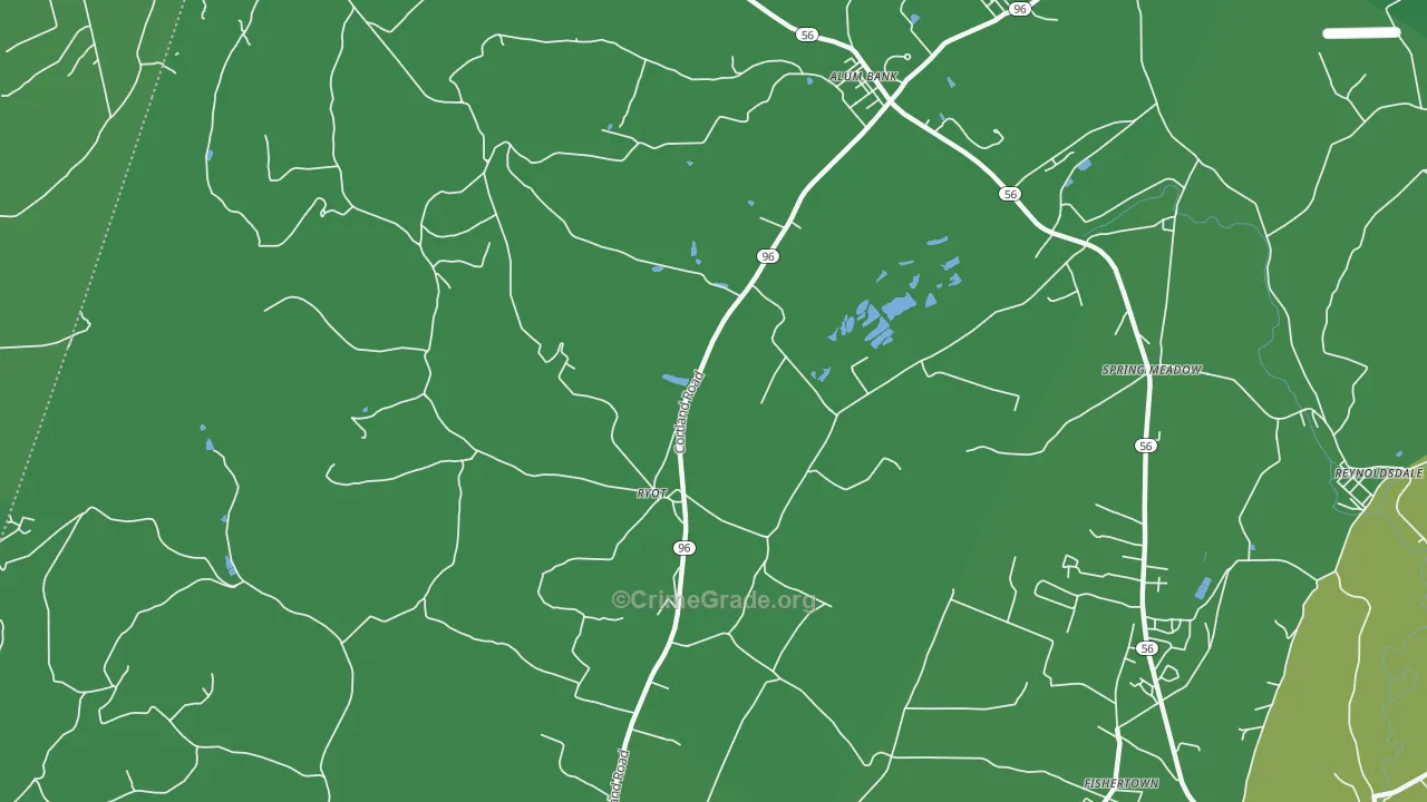 Ryot, PA Map of Vehicle Theft Rates