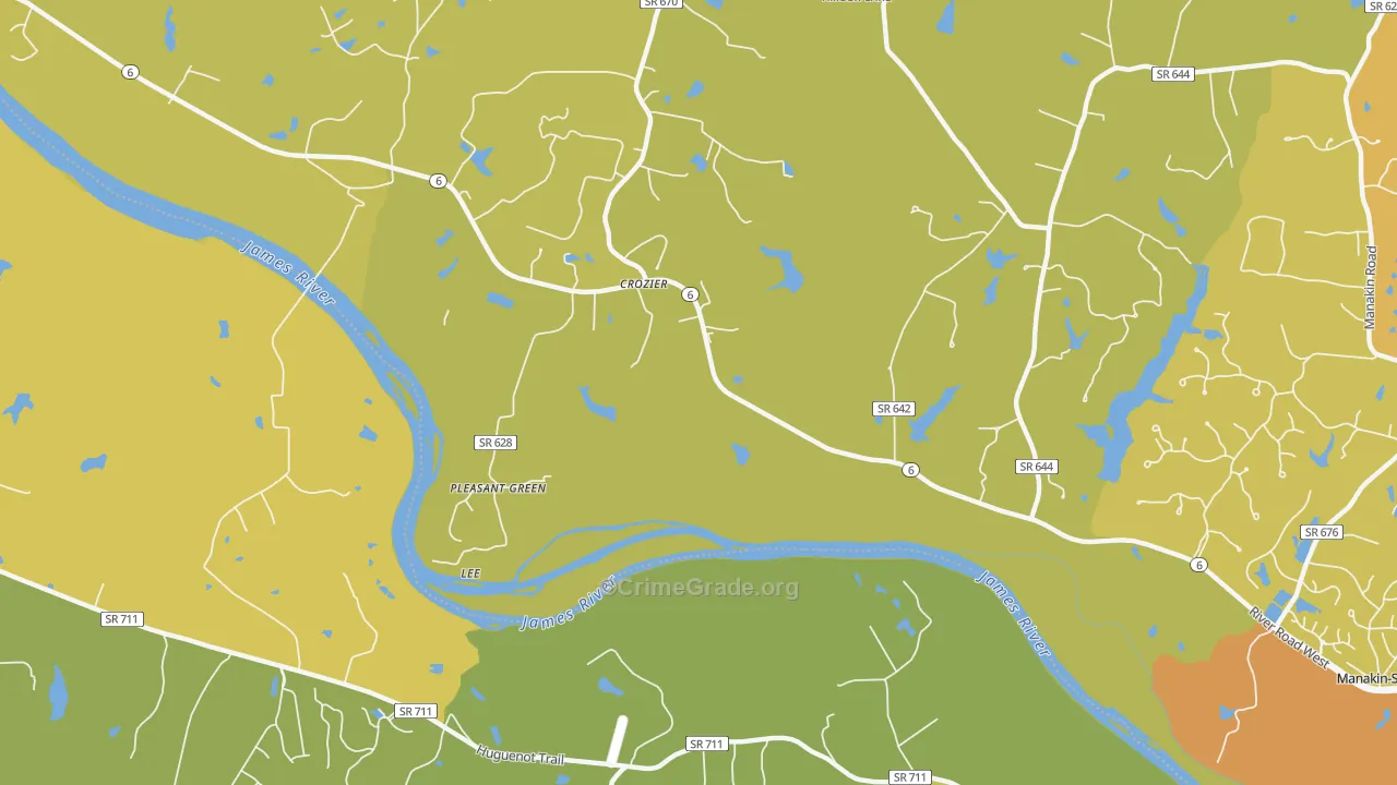 Sabot, VA Map of Vehicle Theft Rates