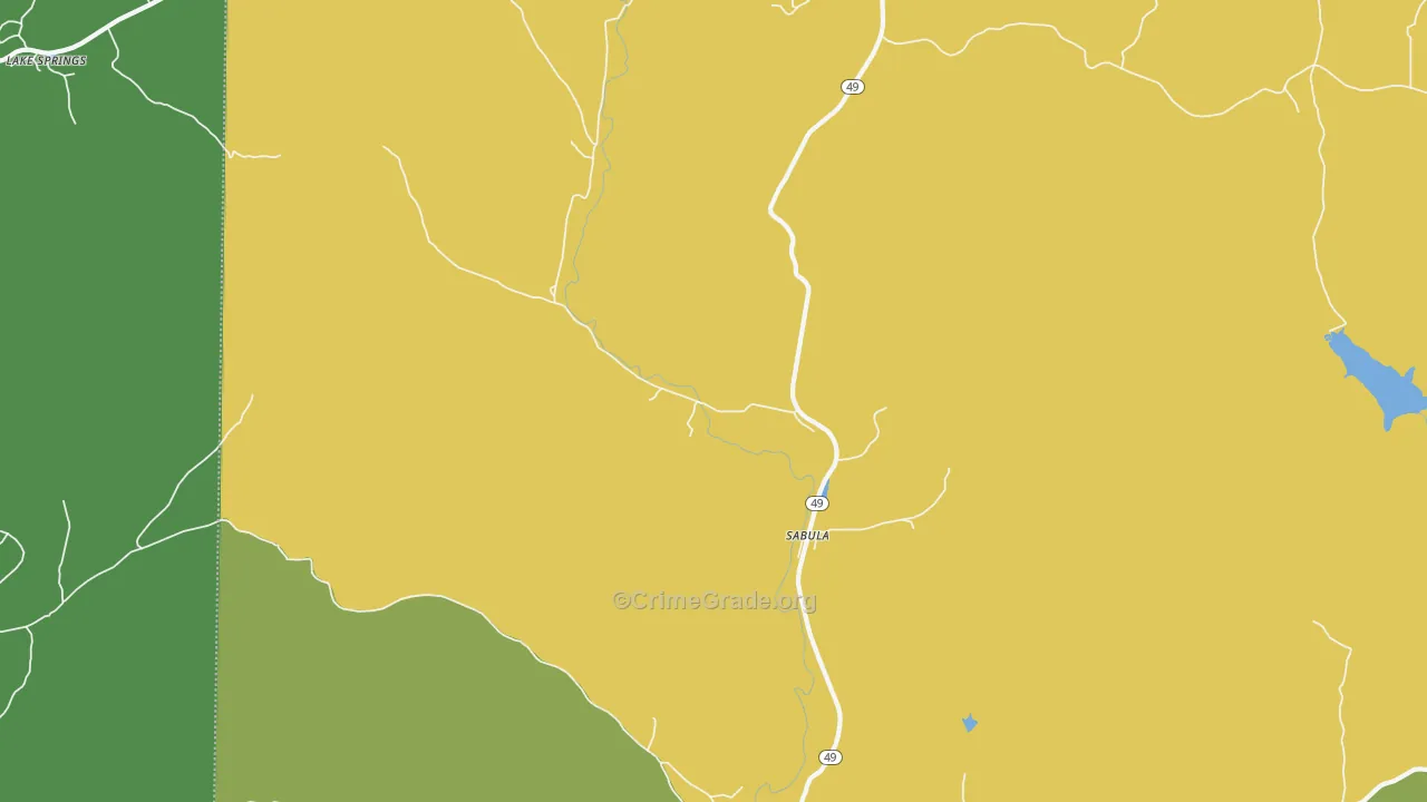 Sabula, MO Map of Vehicle Theft Rates