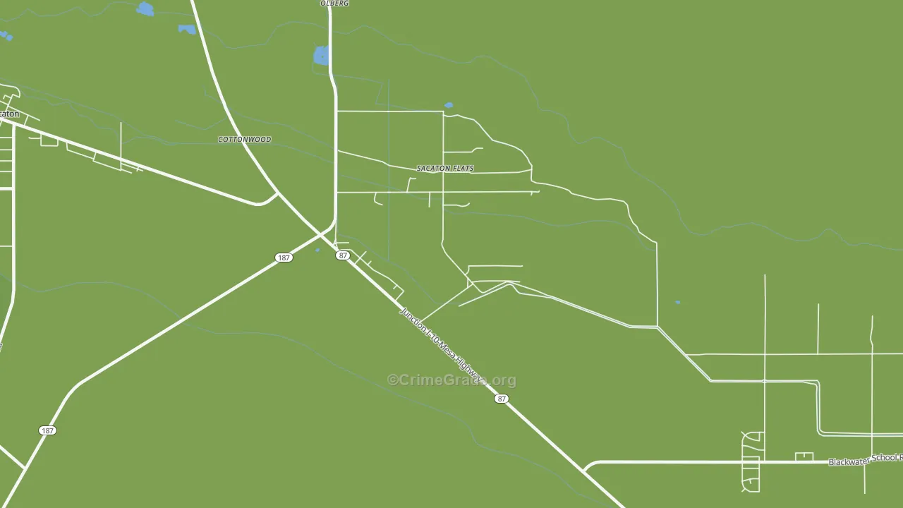 Sacaton Flats, AZ Map of Vehicle Theft Rates