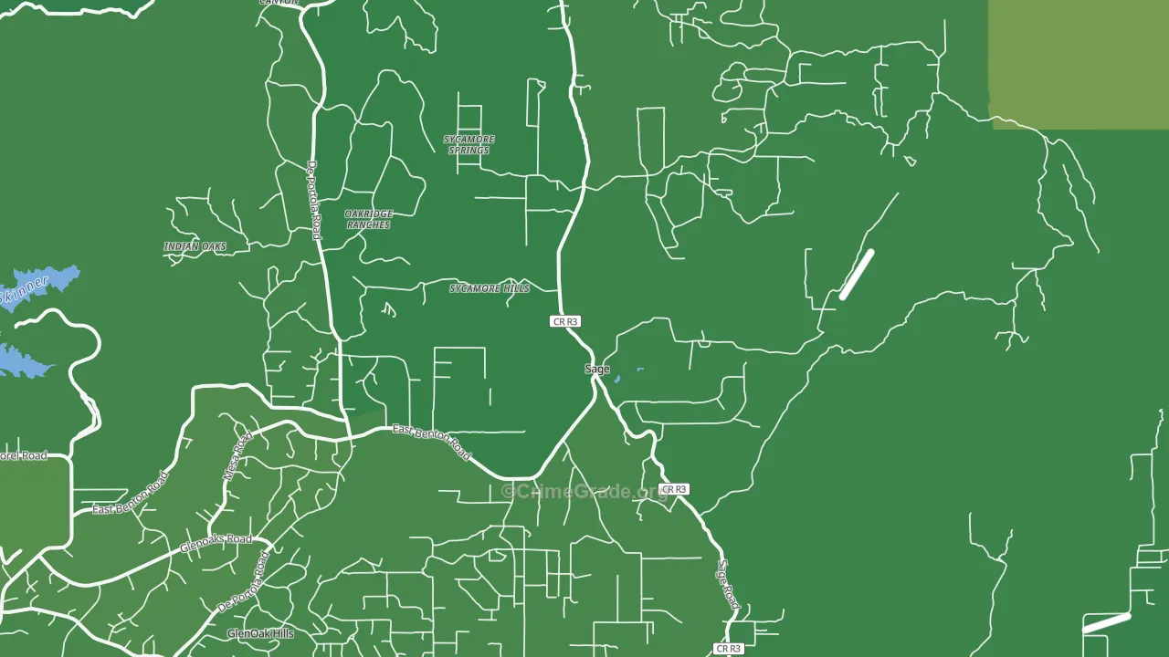 Sage, CA Map of Vehicle Theft Rates