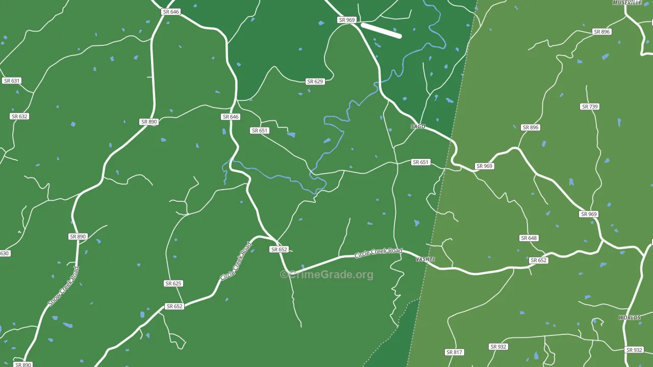 Sago, VA Map of Vehicle Theft Rates