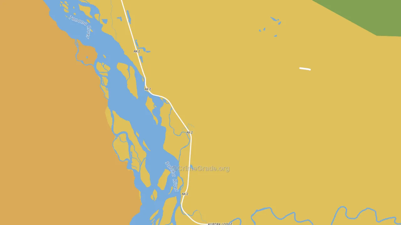 Salcha, AK Map of Vehicle Theft Rates