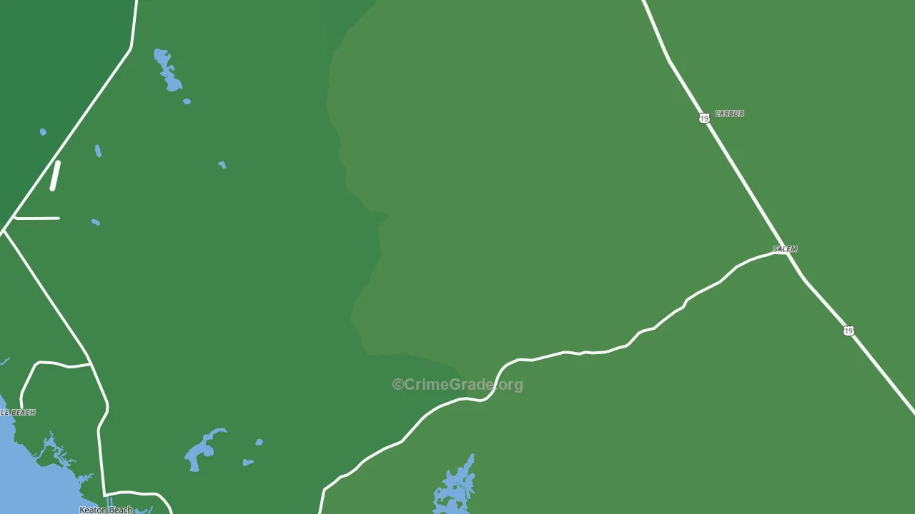 Salem, FL Map of Vehicle Theft Rates
