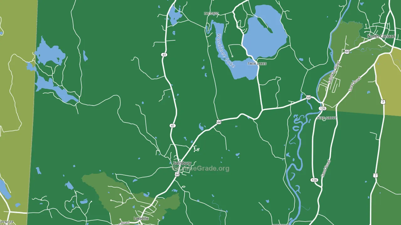 Salisbury, CT Map of Vehicle Theft Rates
