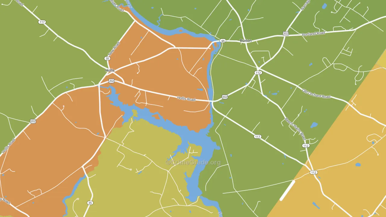 Salmon Falls, ME Map of Vehicle Theft Rates
