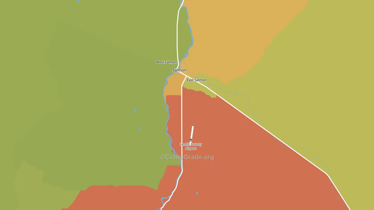 Salmon, ID Map of Vehicle Theft Rates