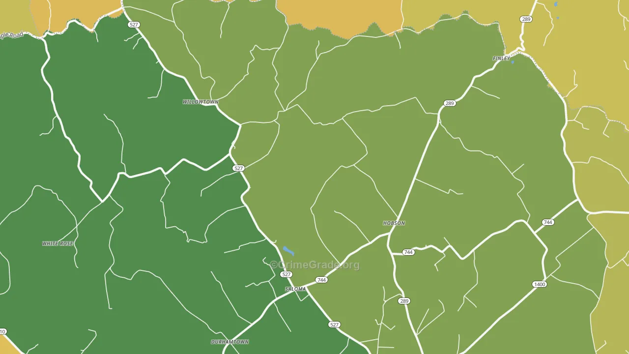 Saloma, KY Map of Vehicle Theft Rates