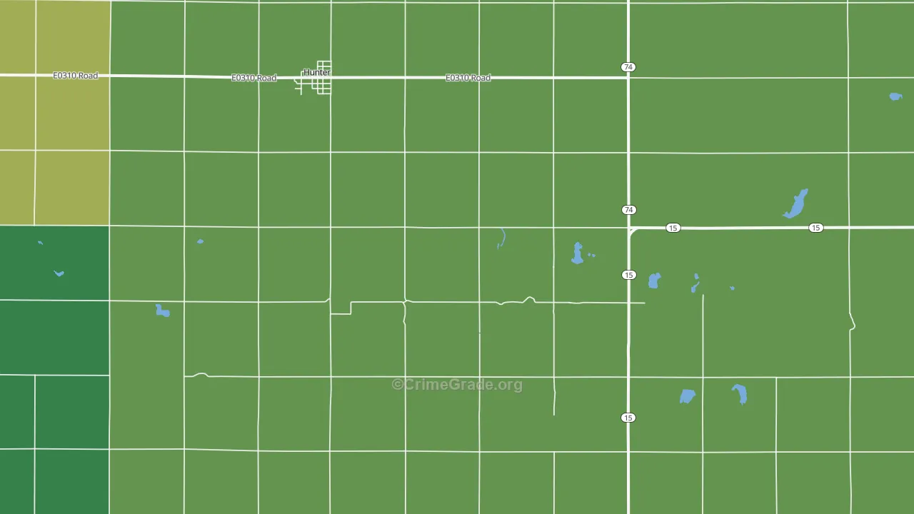 Salt Fork, OK Map of Vehicle Theft Rates