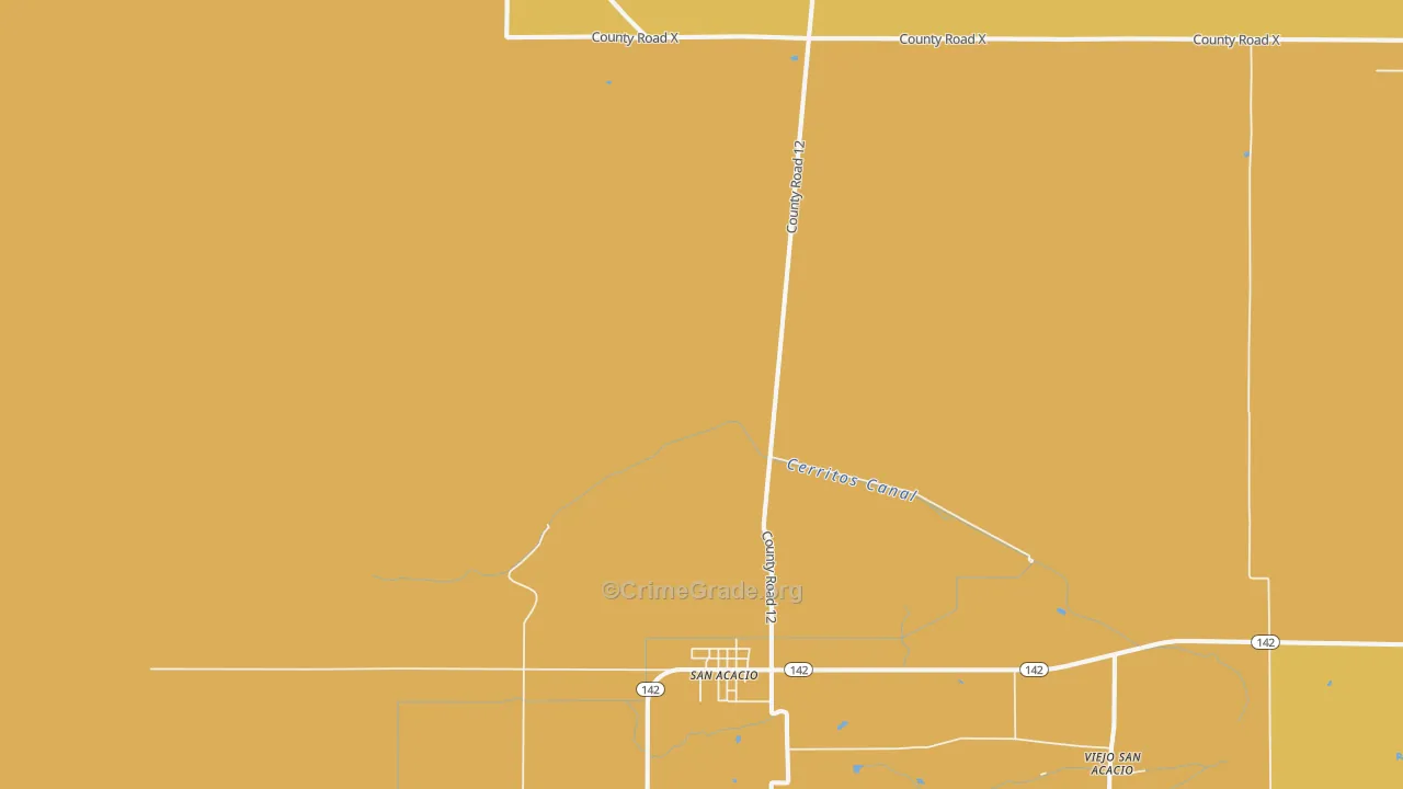 San Acacio, CO Map of Vehicle Theft Rates