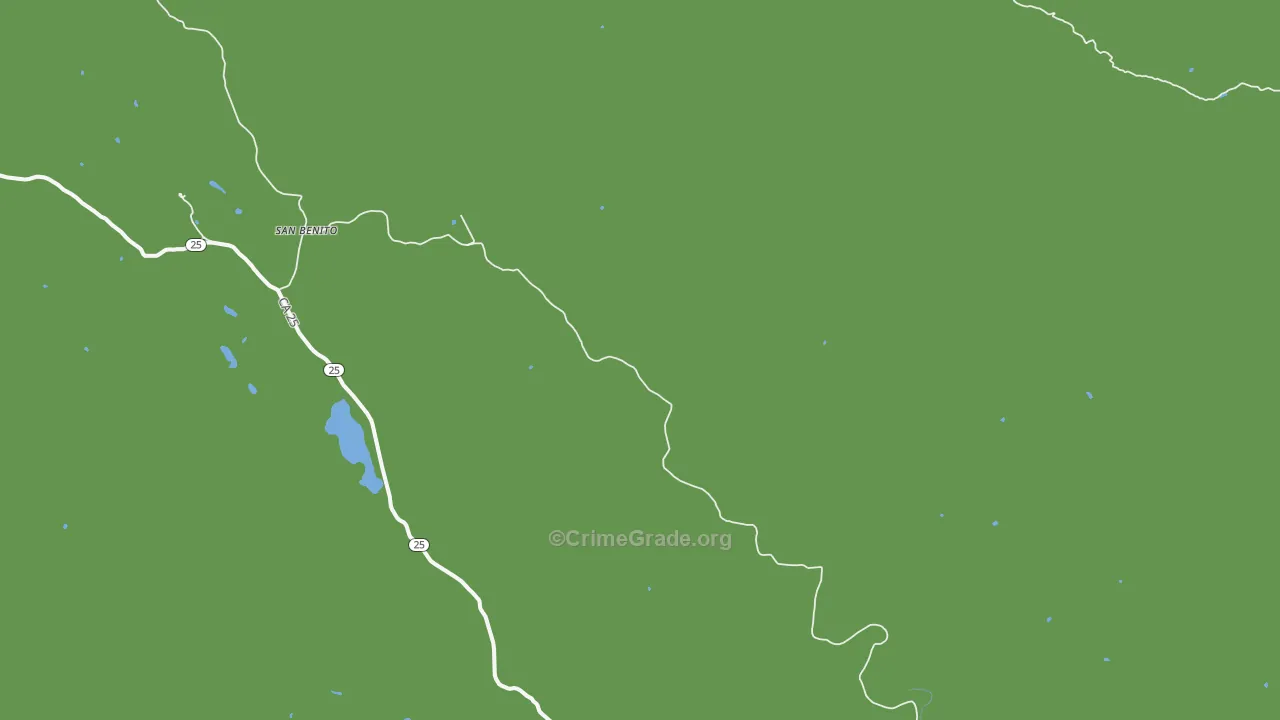 San Benito, CA Map of Vehicle Theft Rates
