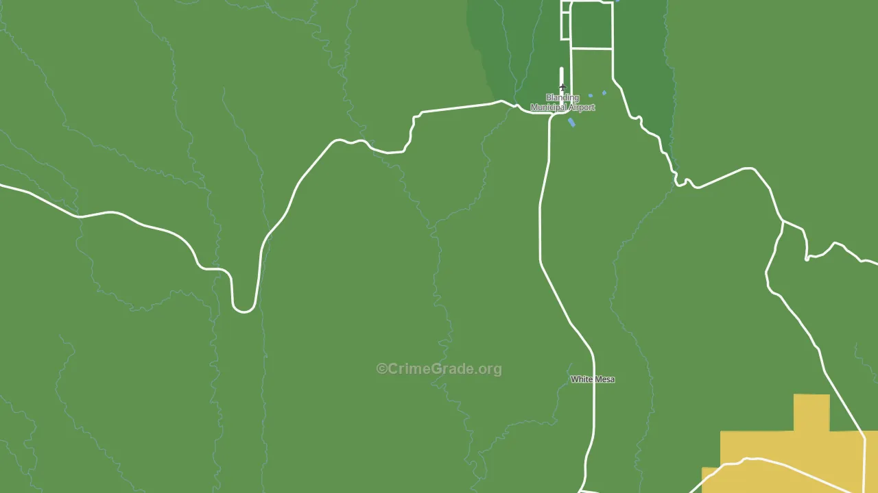 San Juan County, UT Map of Vehicle Theft Rates