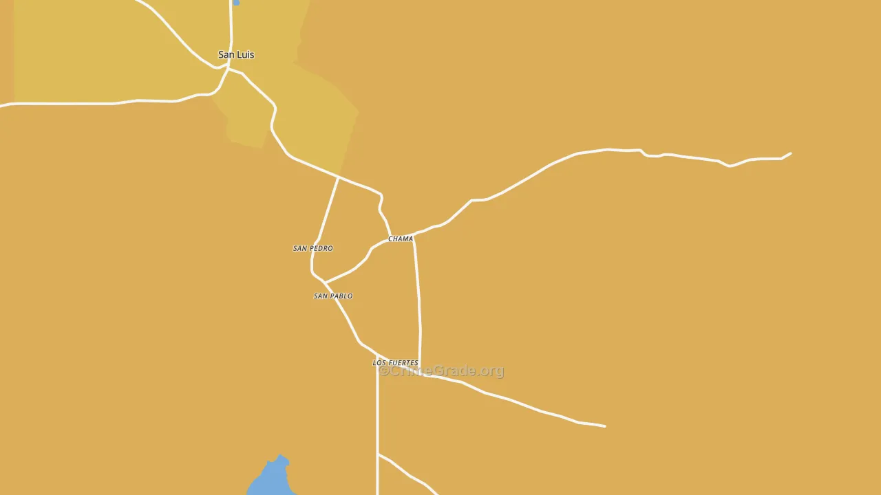 San Pablo, CO Map of Vehicle Theft Rates