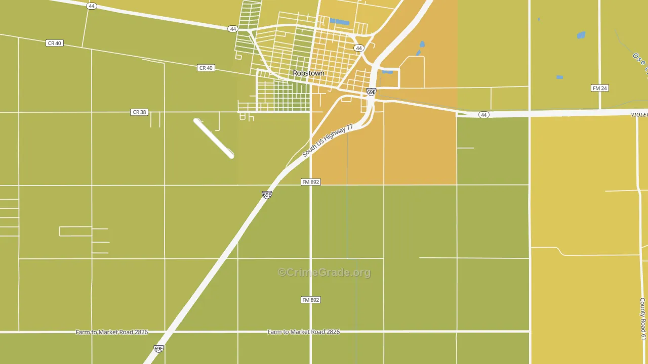 San Pedro, TX Map of Vehicle Theft Rates