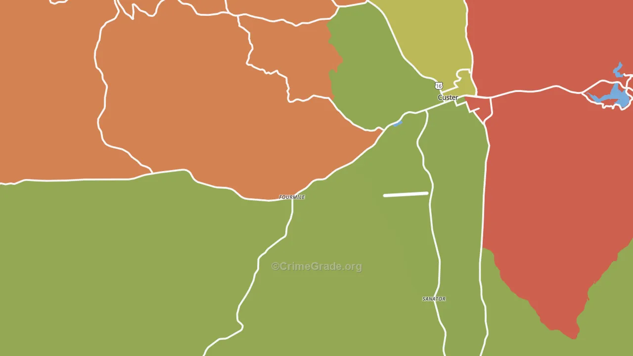 Sanator, SD Map of Vehicle Theft Rates