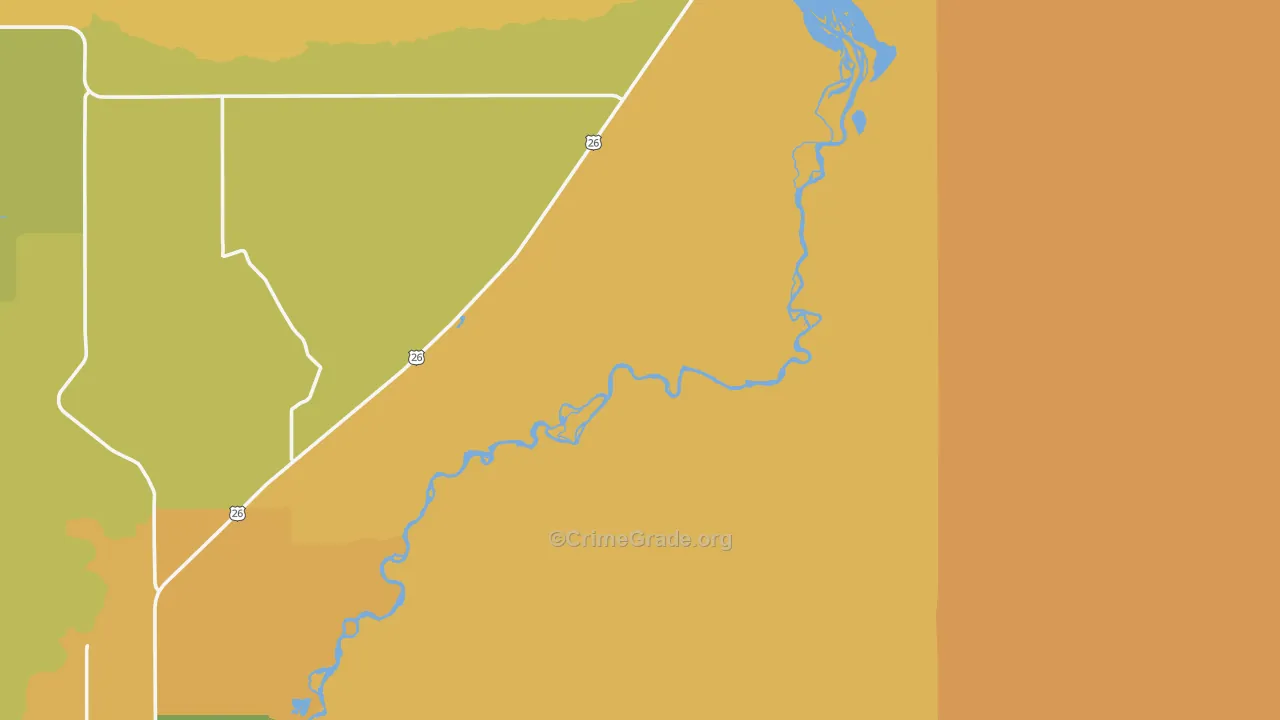 Sand Draw, WY Map of Vehicle Theft Rates