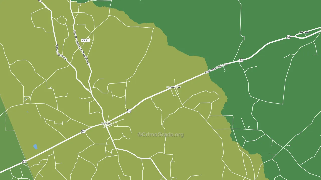Sand Hill, GA Map of Vehicle Theft Rates