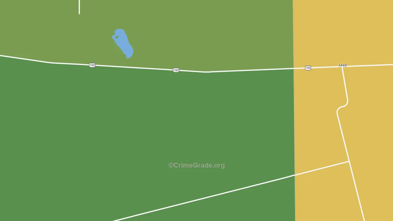Sand, TX Map of Vehicle Theft Rates