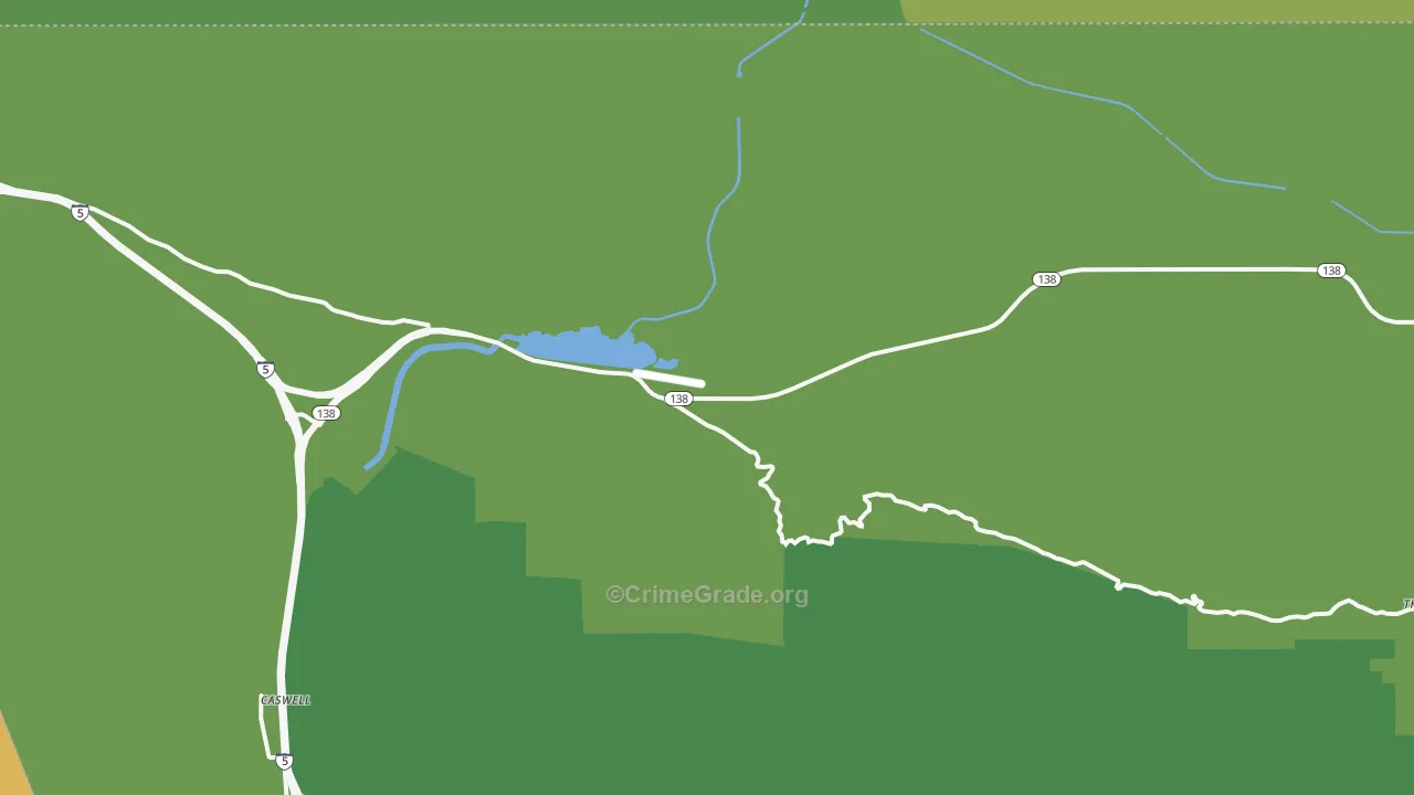 Sandberg, CA Map of Vehicle Theft Rates