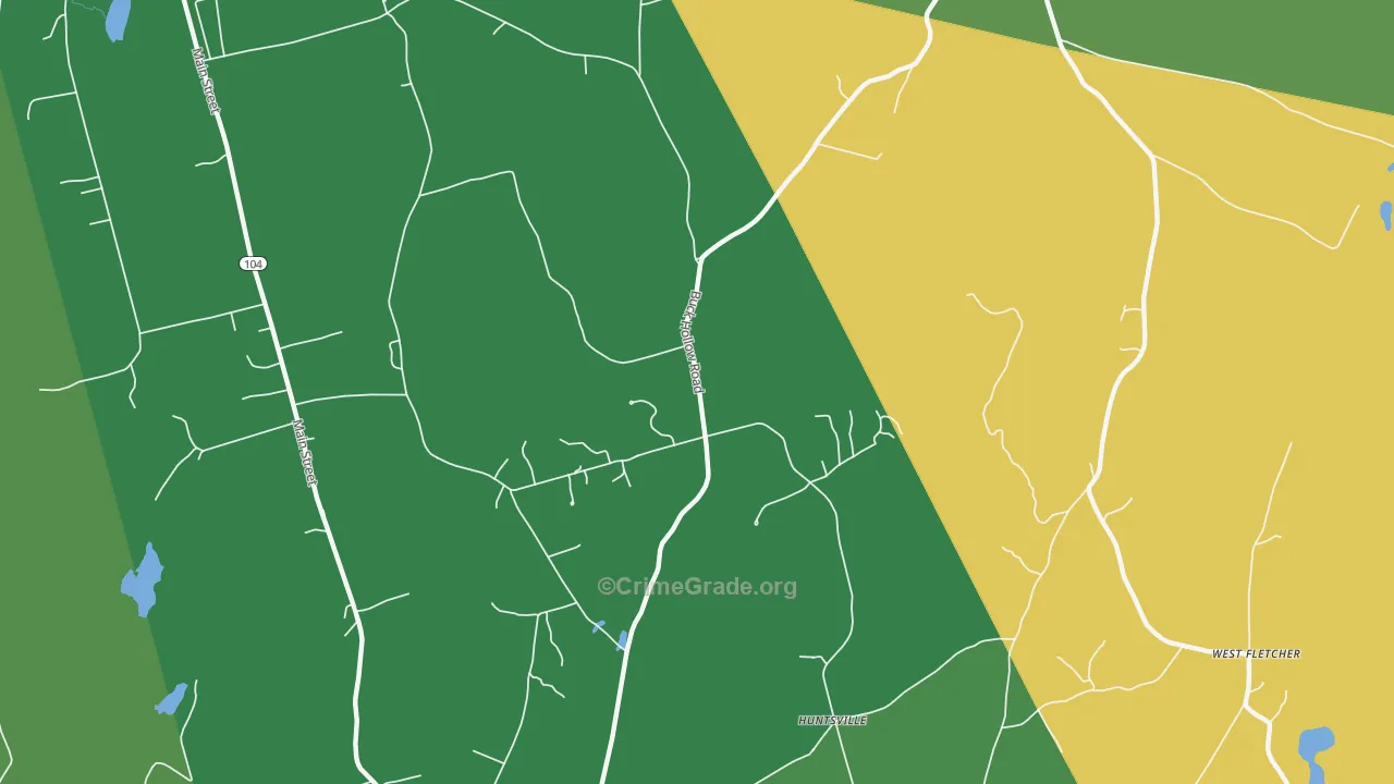 Sanderson Corner, VT Map of Vehicle Theft Rates