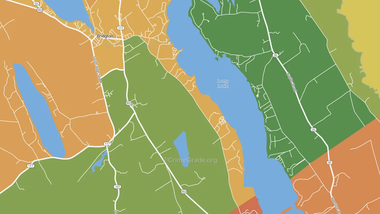 Sandy Creek, ME Map of Vehicle Theft Rates