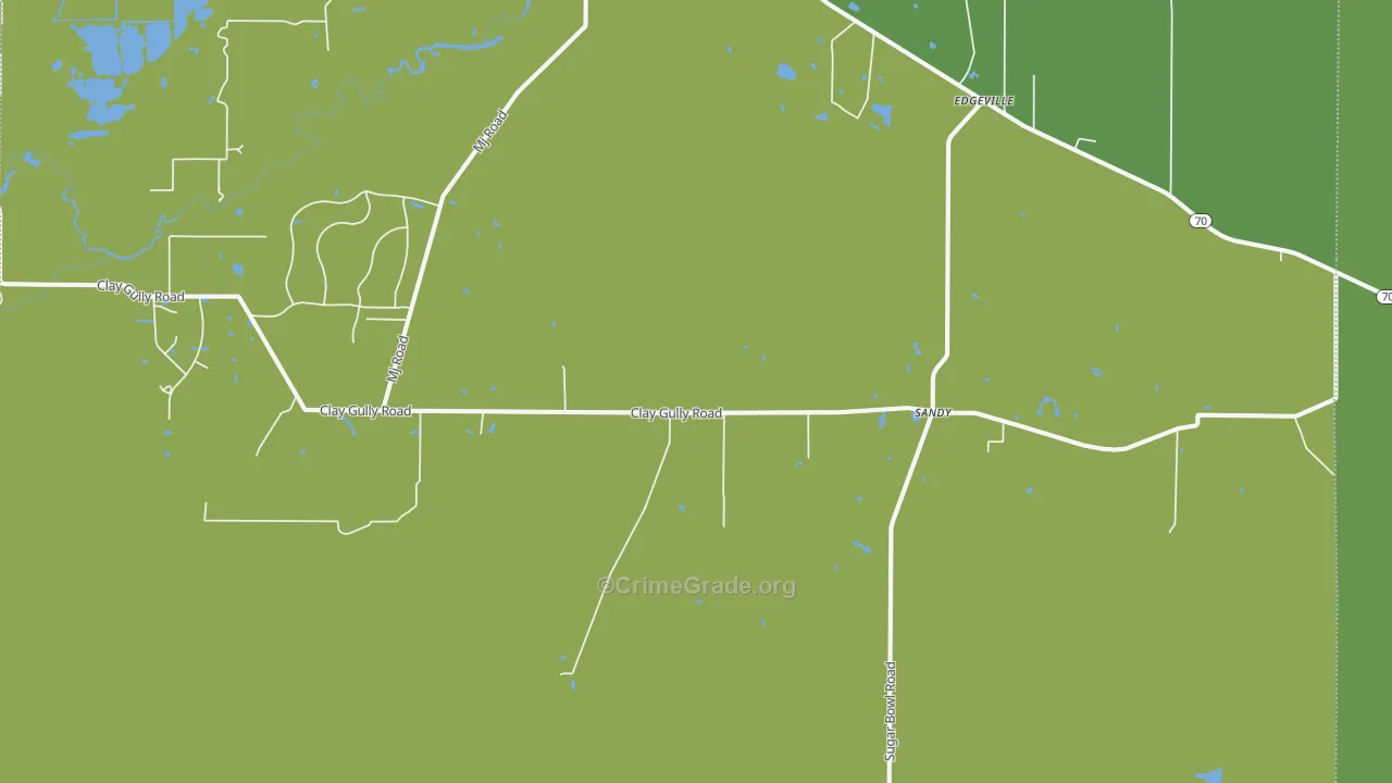 Sandy, FL Map of Vehicle Theft Rates