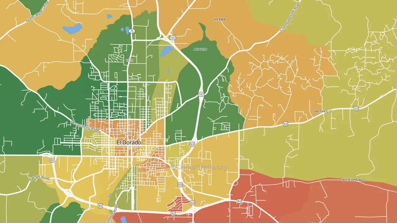 Sandy Land, AR Map of Vehicle Theft Rates