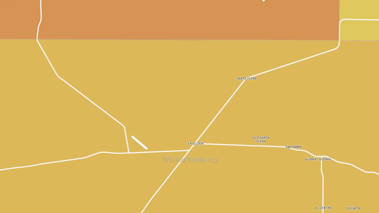 Santa Elena, TX Map of Vehicle Theft Rates