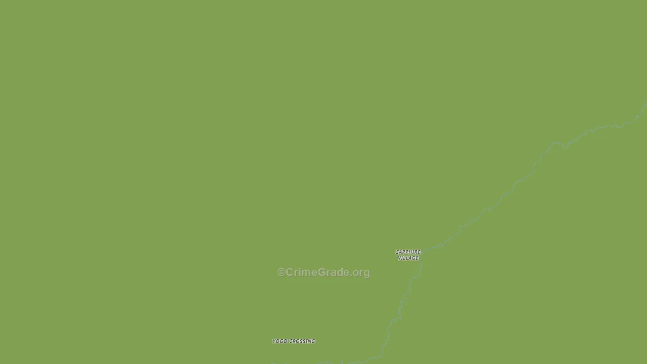 Sapphire Village, MT Map of Vehicle Theft Rates