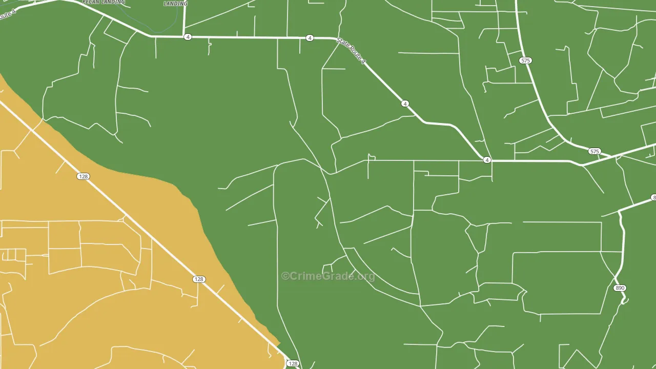 Saranac, LA Map of Vehicle Theft Rates