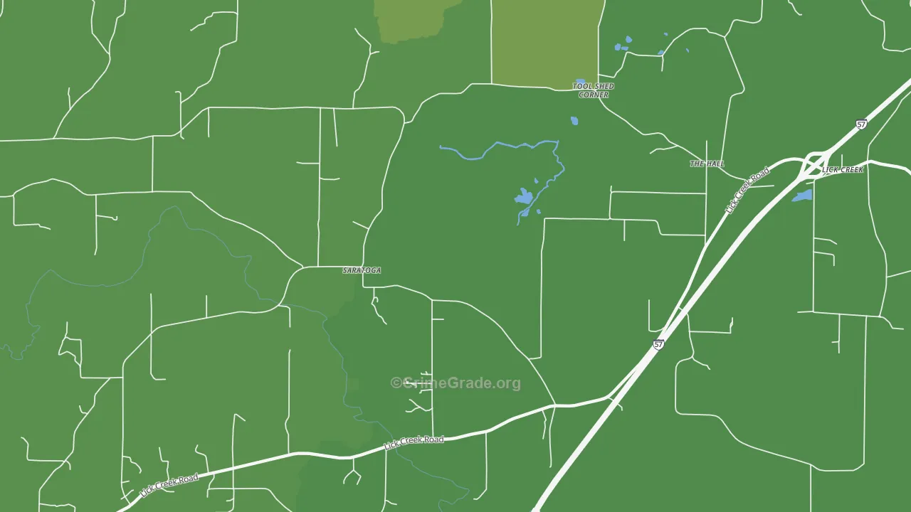 Saratoga, IL Map of Vehicle Theft Rates