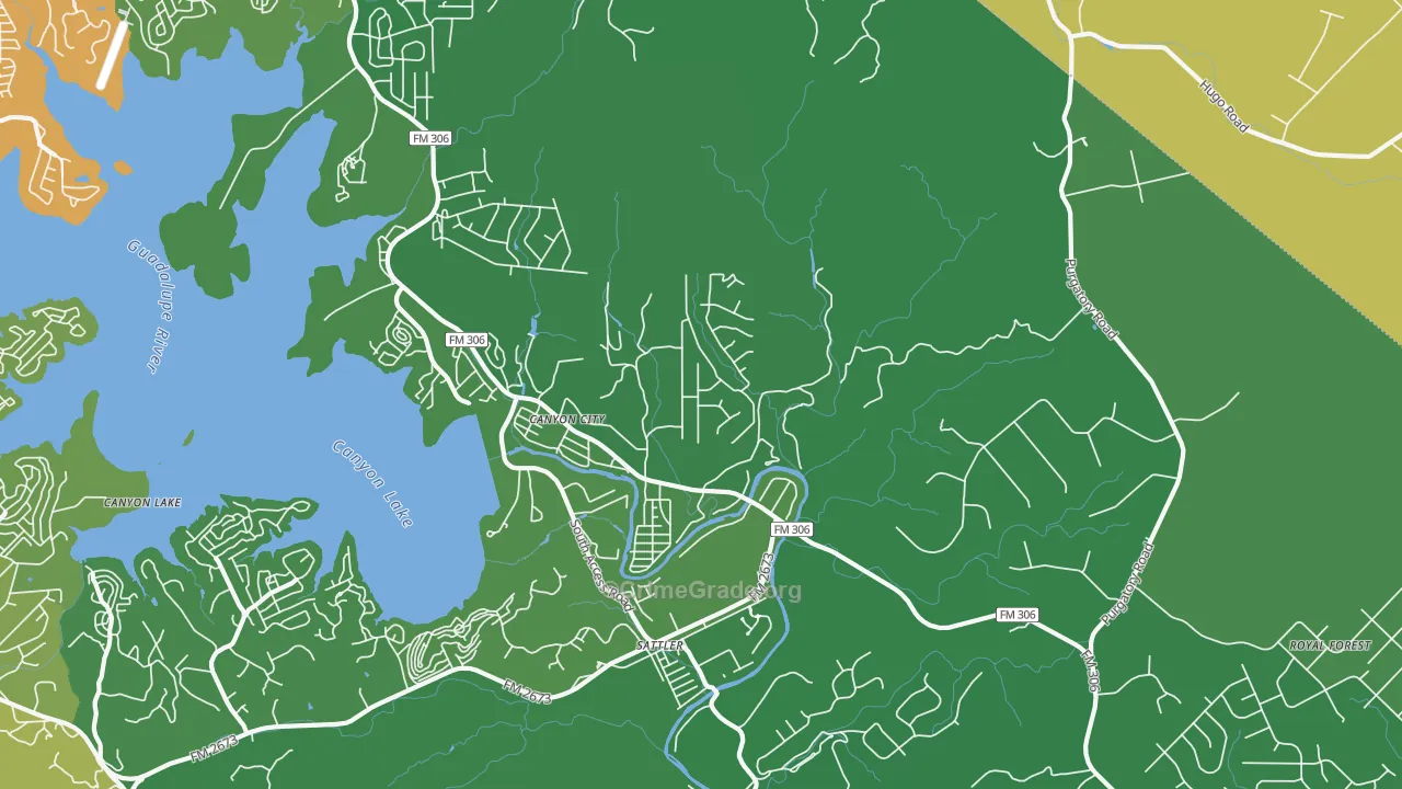 Sattler, TX Map of Vehicle Theft Rates