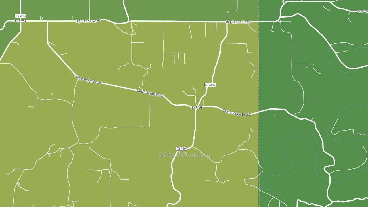 Sattre, IA Map of Vehicle Theft Rates