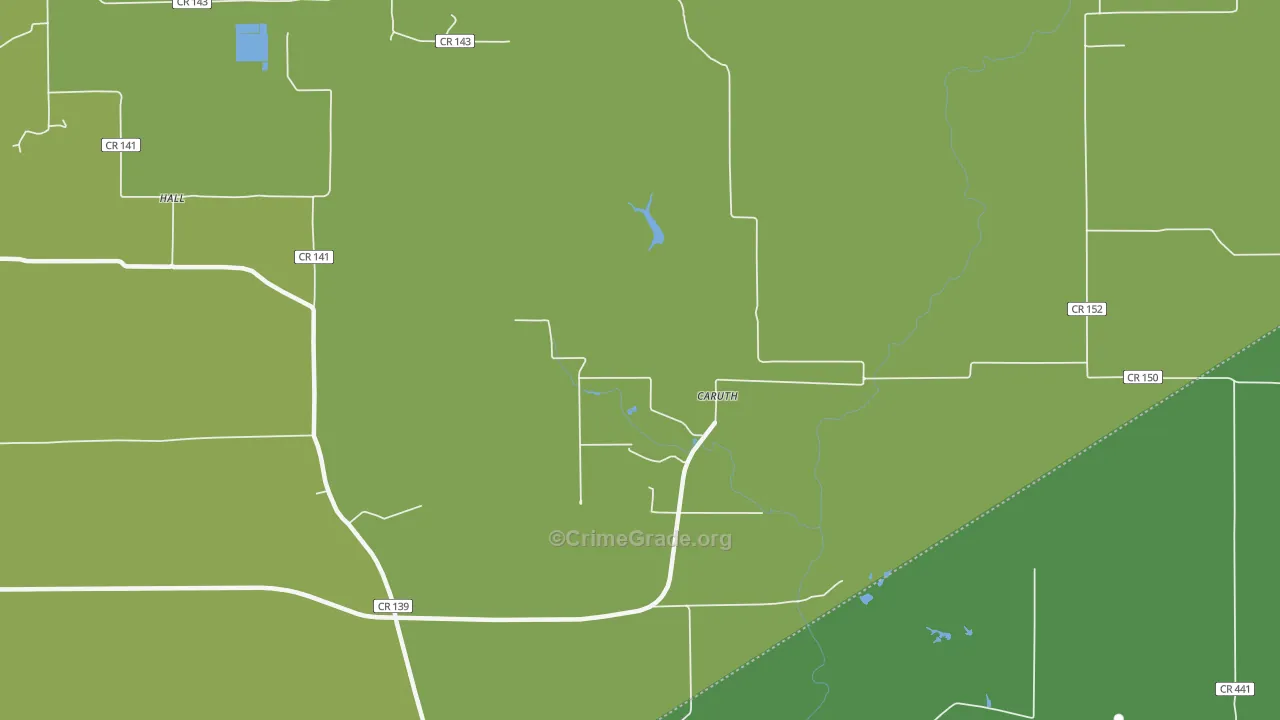 Saturn, TX Map of Vehicle Theft Rates