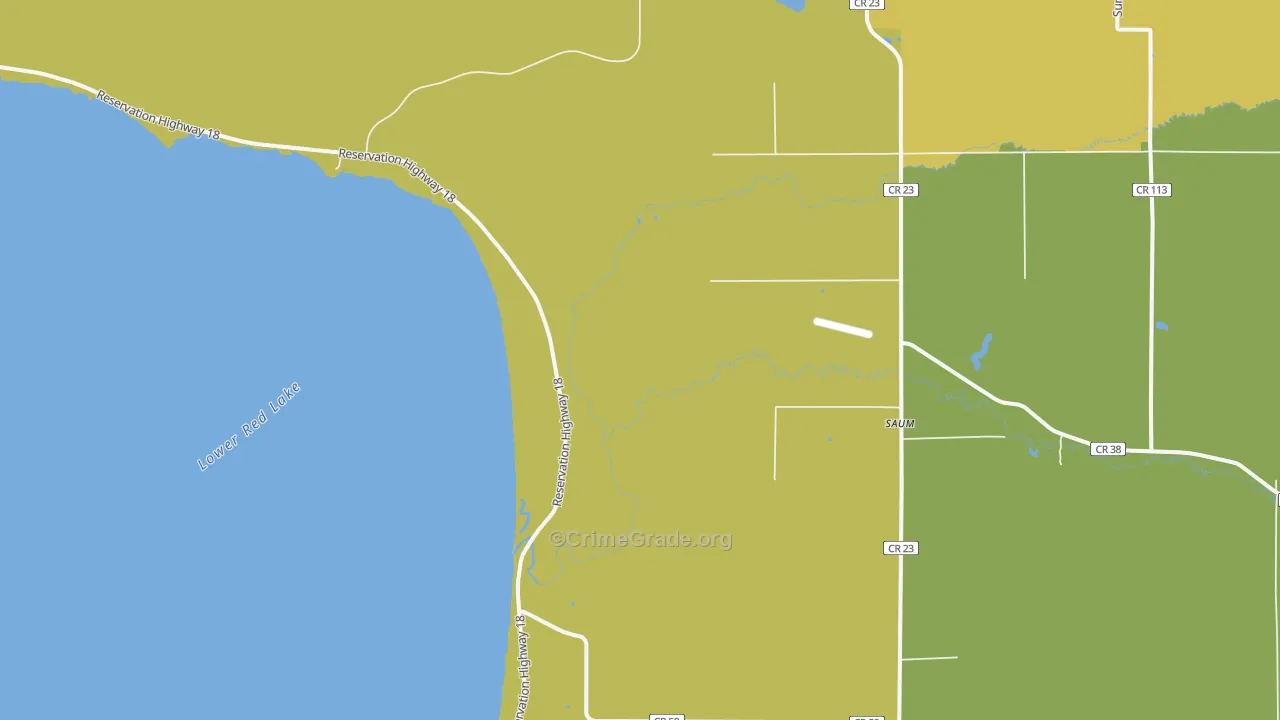Saum, MN Map of Vehicle Theft Rates