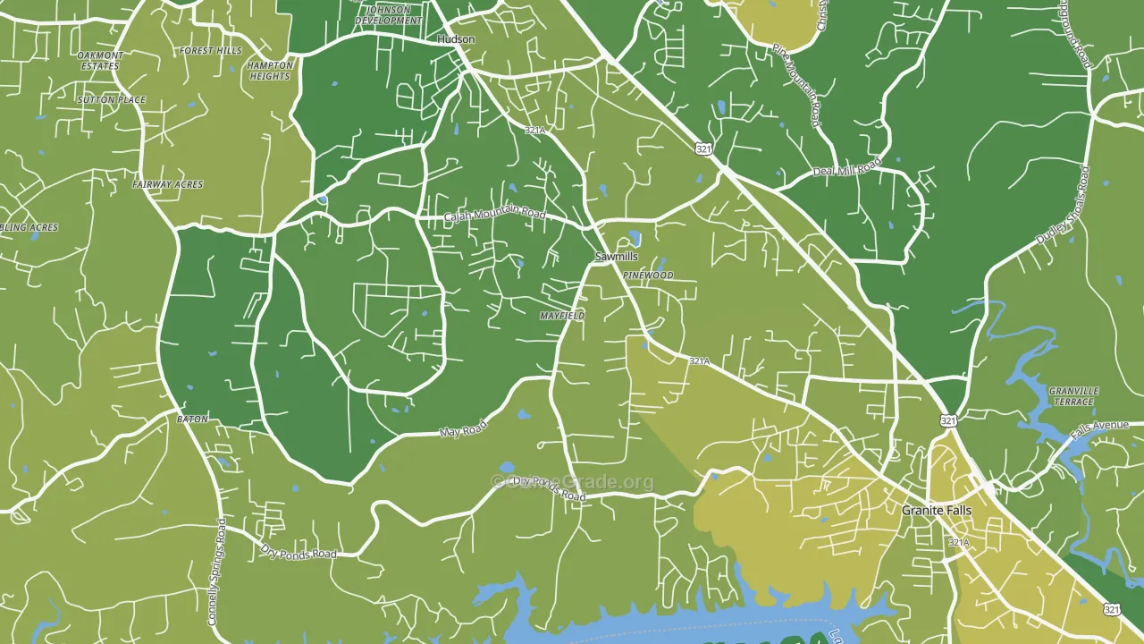 Sawmills, NC Map of Vehicle Theft Rates