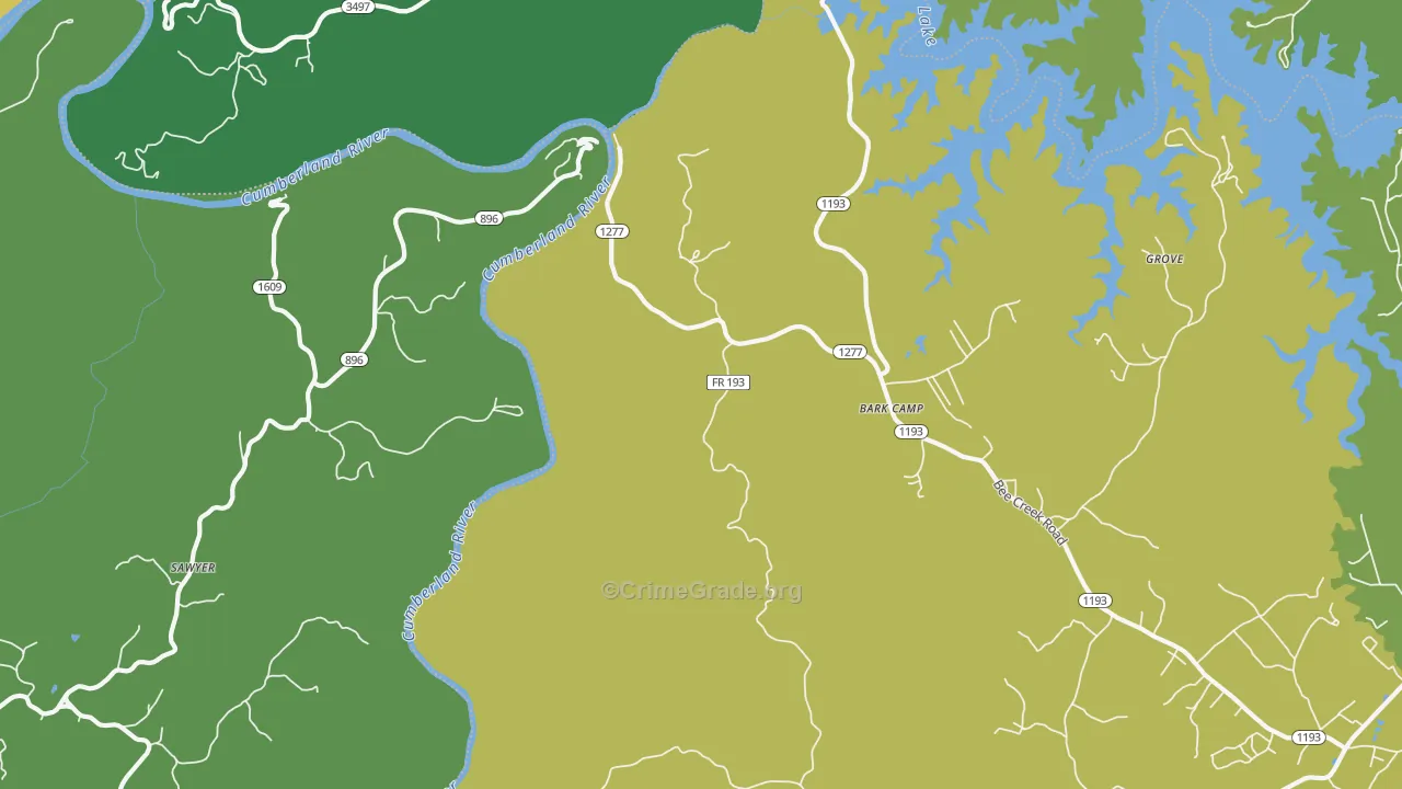 Sawyer, KY Map of Vehicle Theft Rates