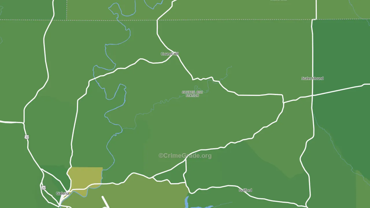 Scales Mound, IL Map of Vehicle Theft Rates