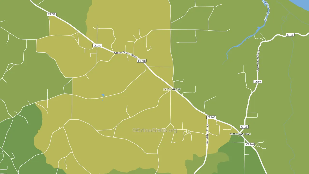 Scant City, AL Map of Vehicle Theft Rates