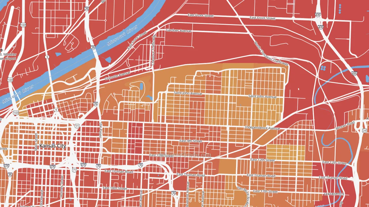 Scarritt Renaissance, Kansas City, MO Map of Vehicle Theft Rates